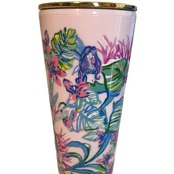Lilly Pulitzer 'Mermaid in the Shade' Insulated 24 Ounce Double-Wall Tumbler - Picture 2 of 10